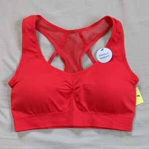 Red Medium Support Sports Bra